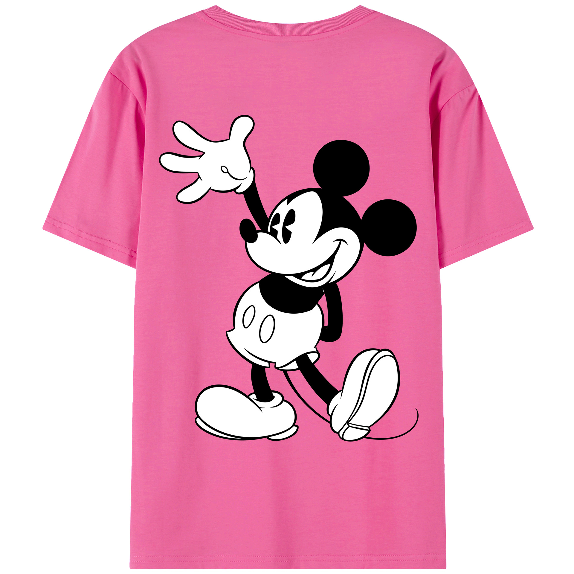 （画像用） ミッキーマウス Mickey Mouse レディース半袖Tシャツ(バックプリント)